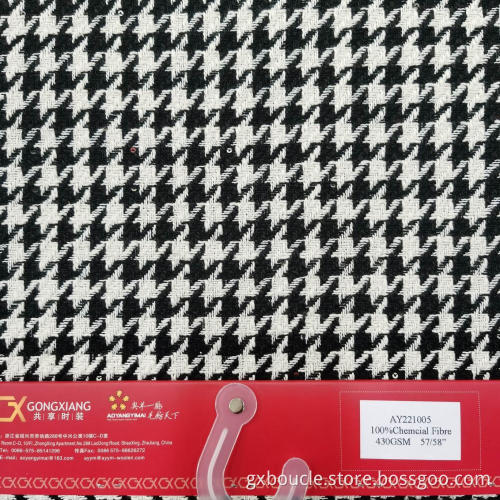 Woolen Boucle fashion houndstooth design fabrics
